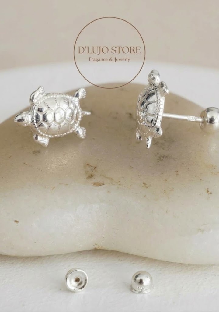 Aretes Broquel de Tortuga en Plata Ley 925