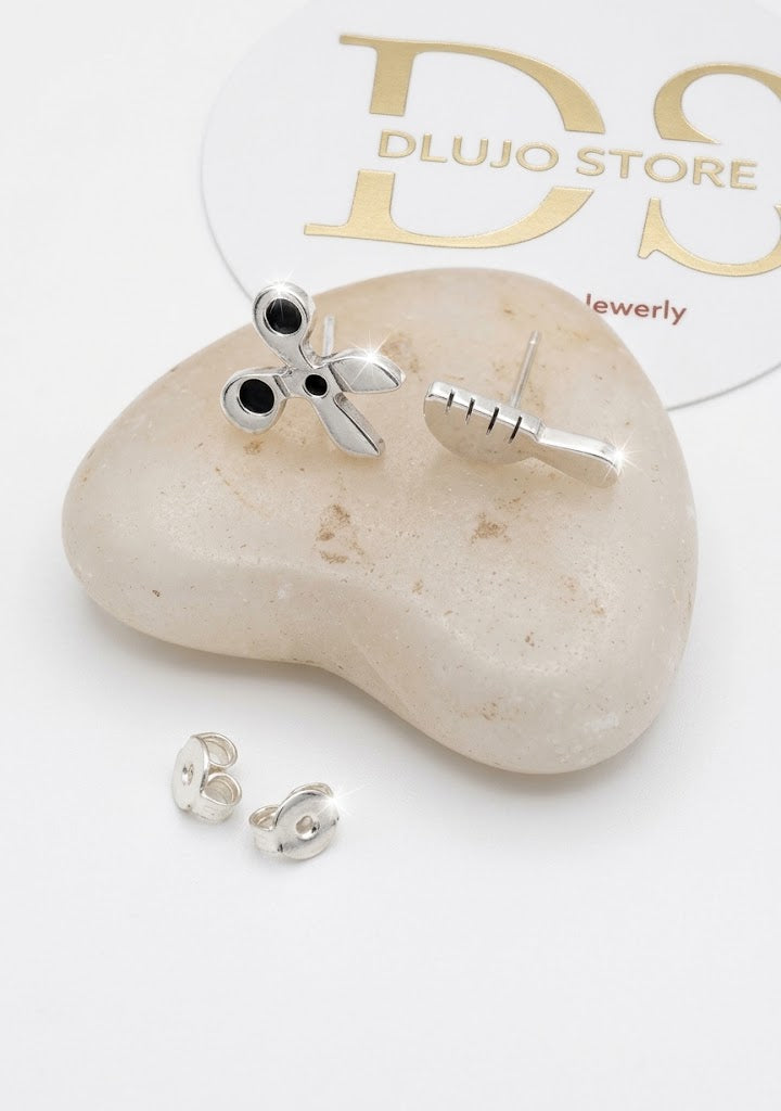 Aretes Set de Estilismo Plata 925