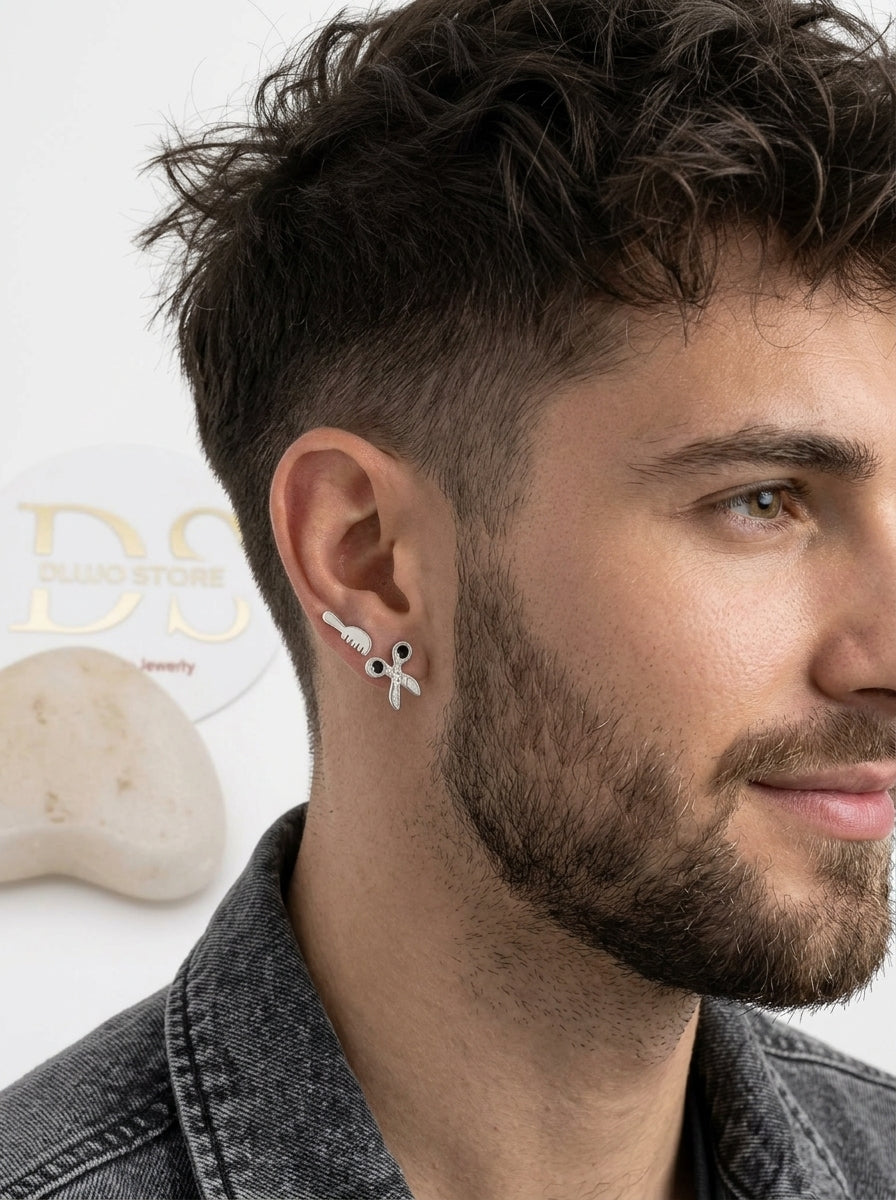 Aretes Set de Estilismo Plata 925