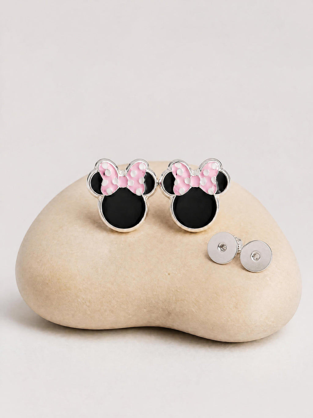 Aretes de Minnie en Plata Ley 925