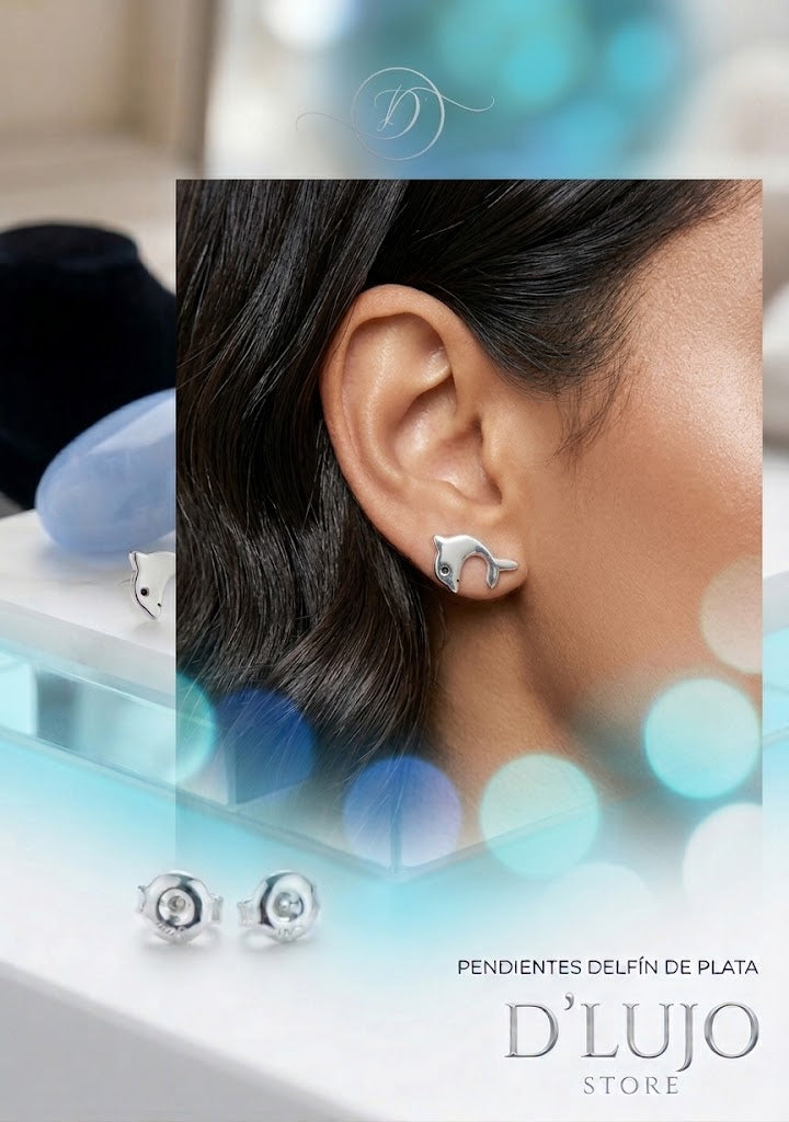 Pendientes de Plata de Ley 925 con Diseño Variado
