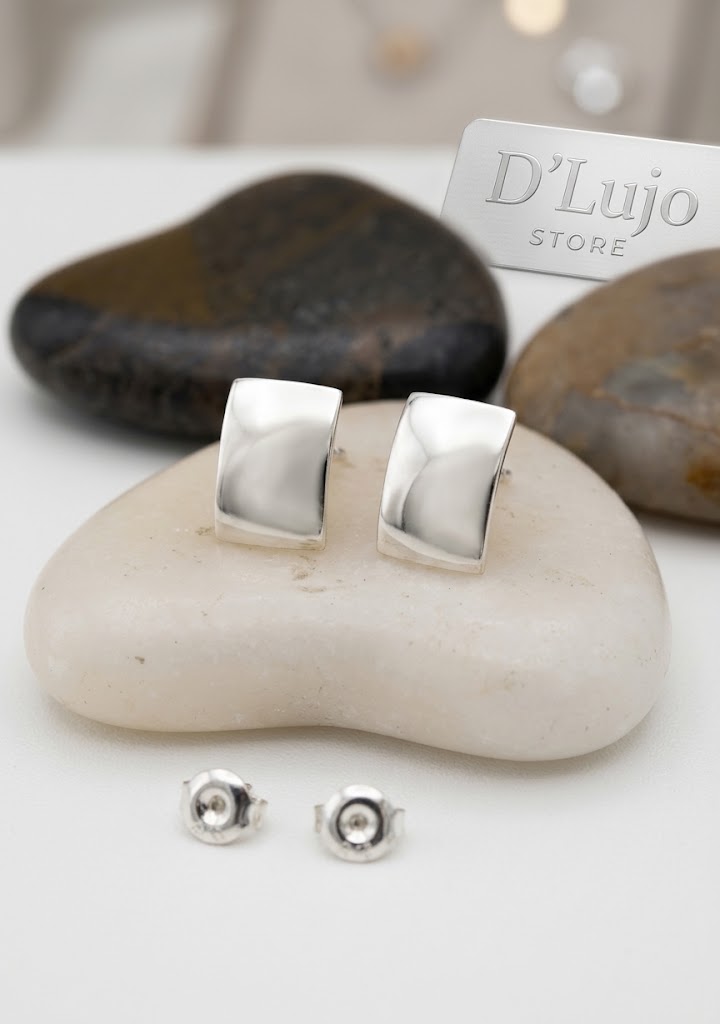 Pendientes de Plata de Ley 925 con Diseño Variado