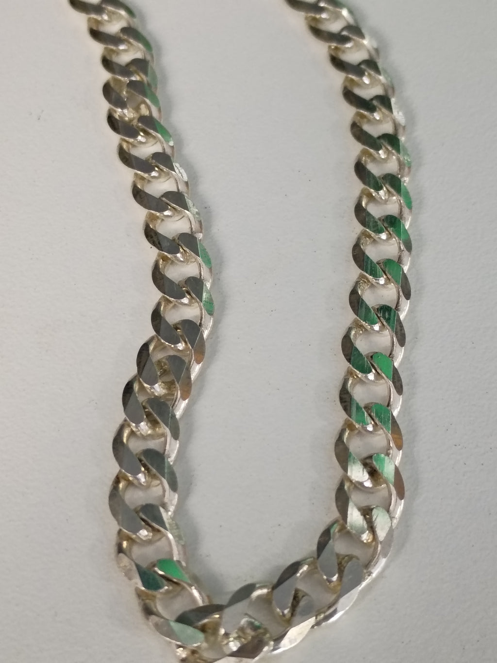 Cadena de Eslabones Cubanos en Plata 925