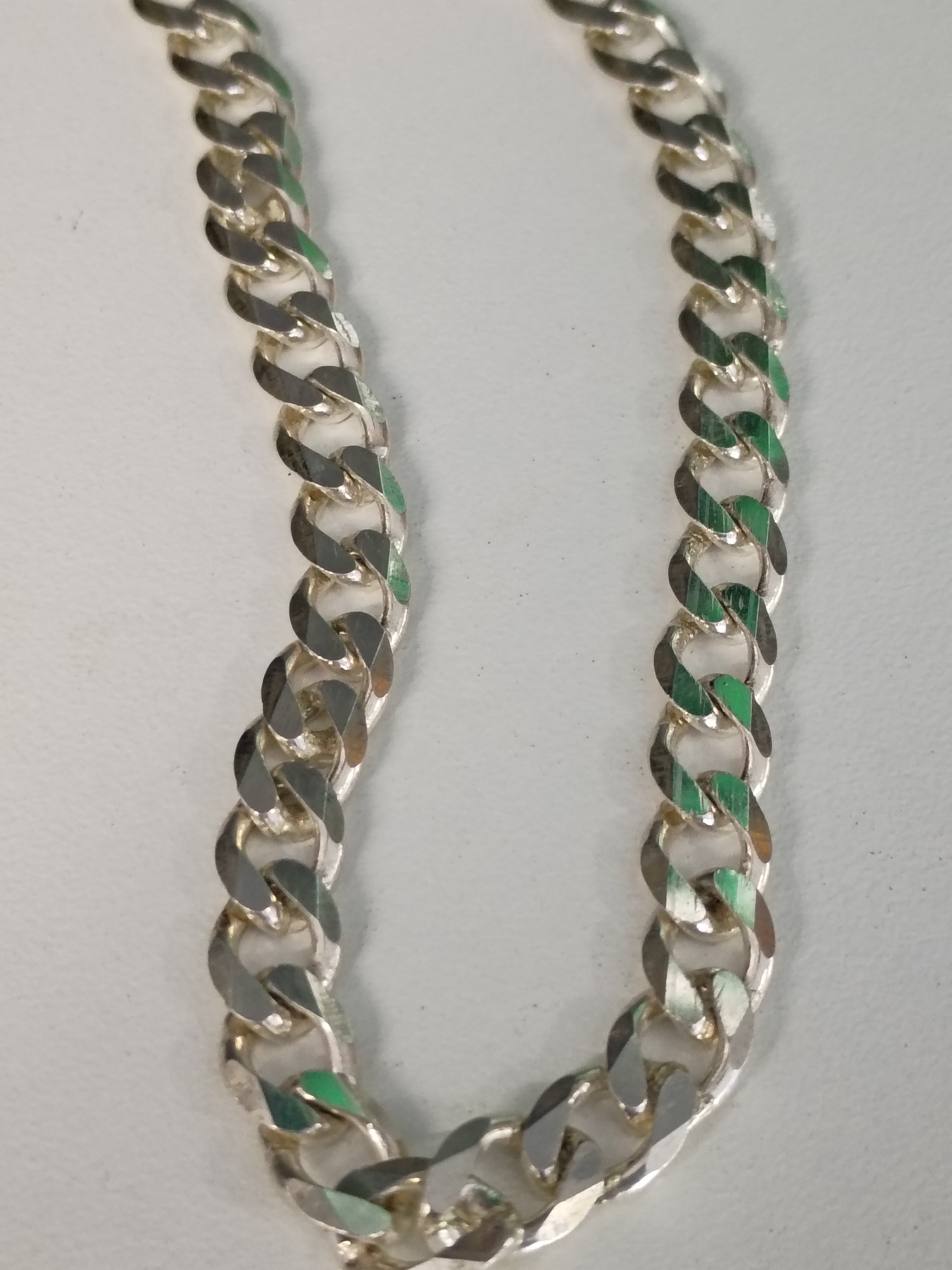 Cadena de Eslabones Cubanos en Plata 925