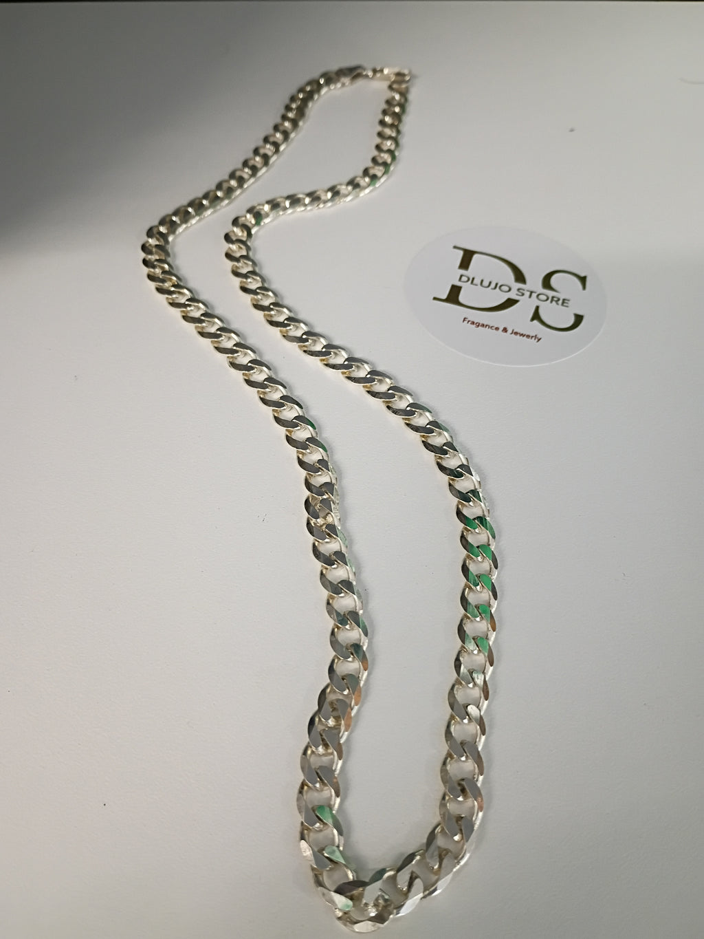 Cadena de Eslabones Cubanos en Plata 925