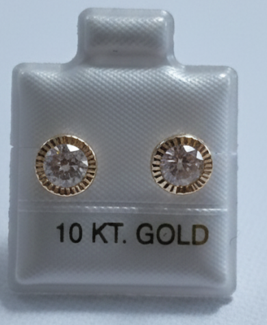 Aretes Clásicos Redondos en Oro 10K