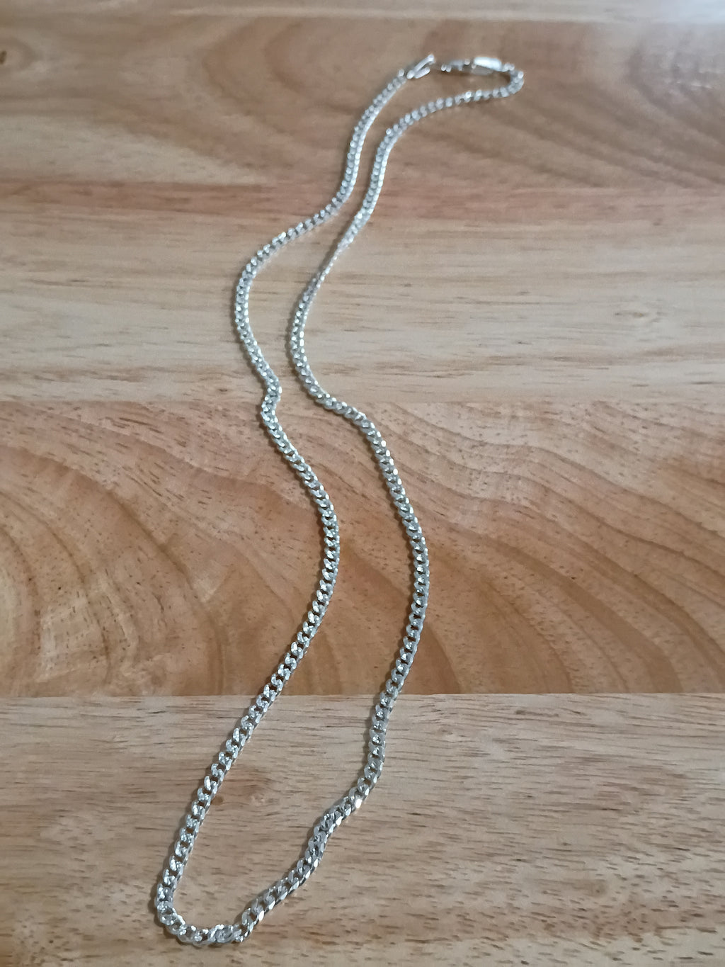 Cadena Cubana Diamantada en Plata 925