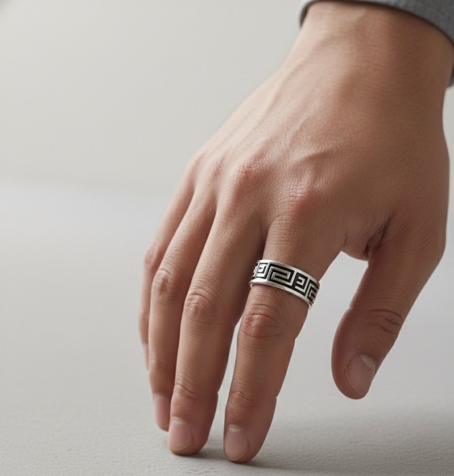 Anillo “Urban Greek” en Plata de Ley 925