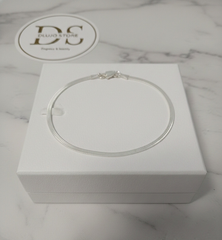 Pulsera Flat en Plata de Ley 925