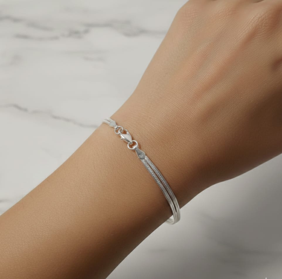 Pulsera Flat en Plata de Ley 925
