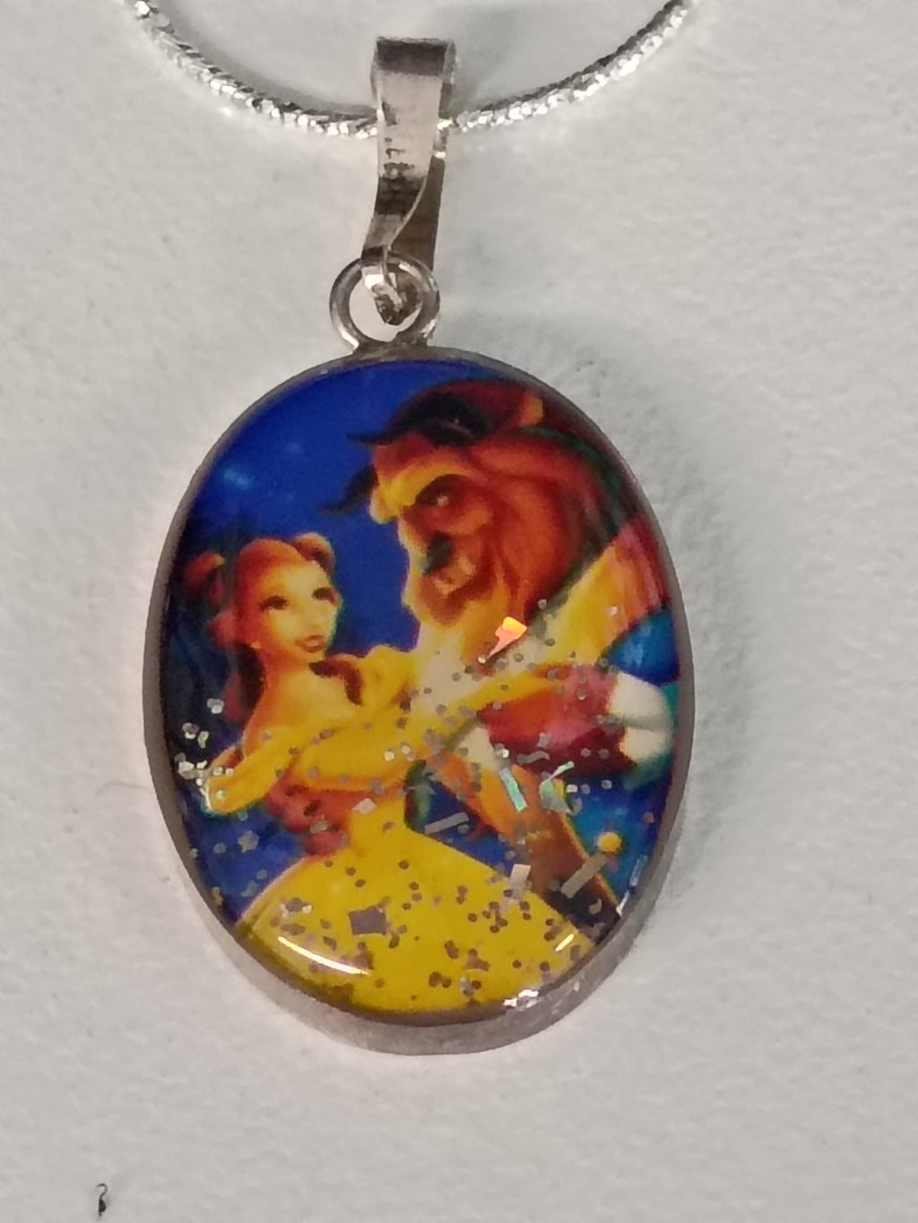 Collar “Eterno Romance” La Bella y la Bestia en Plata 925