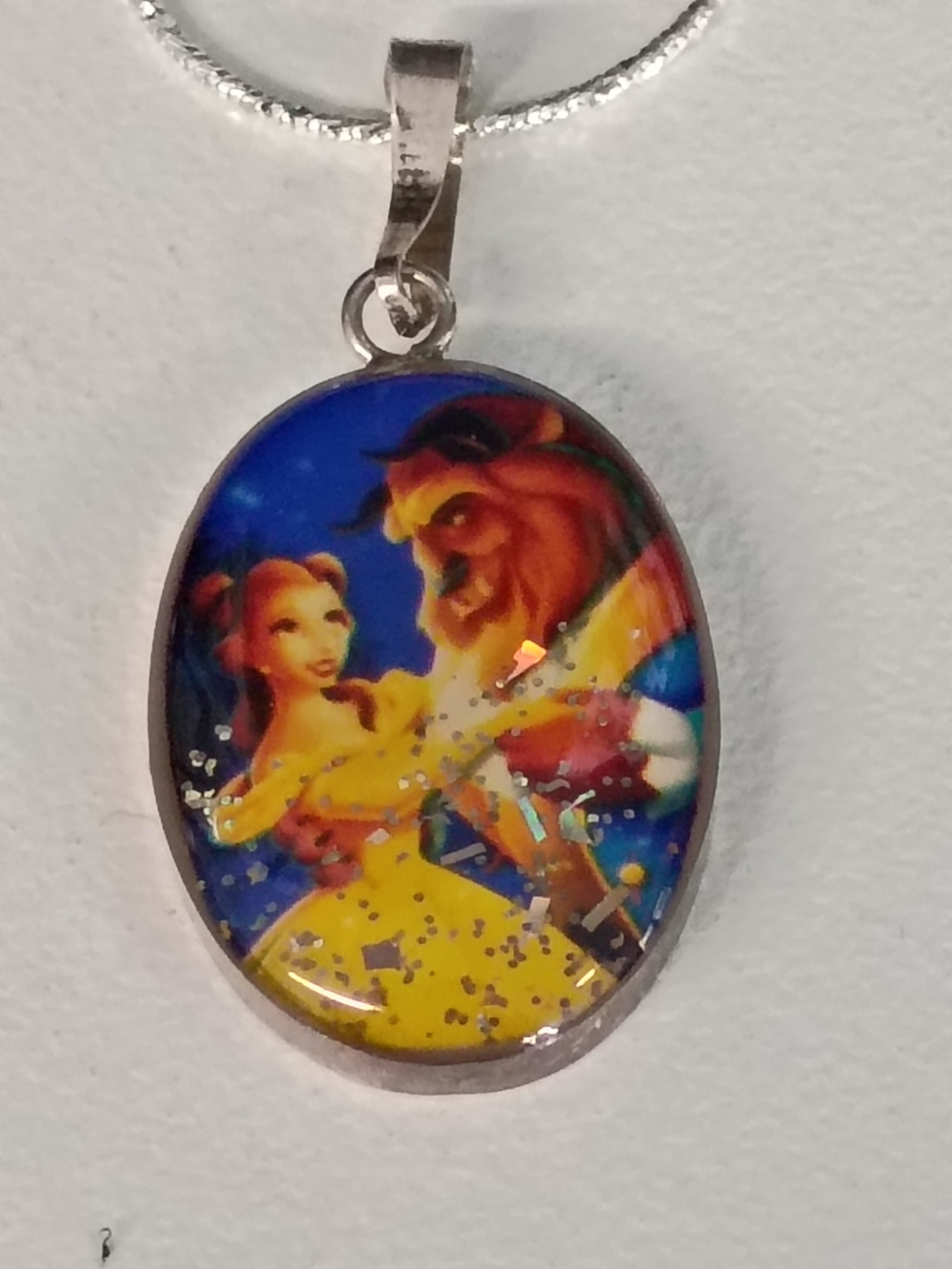 Collar “Eterno Romance” La Bella y la Bestia en Plata 925