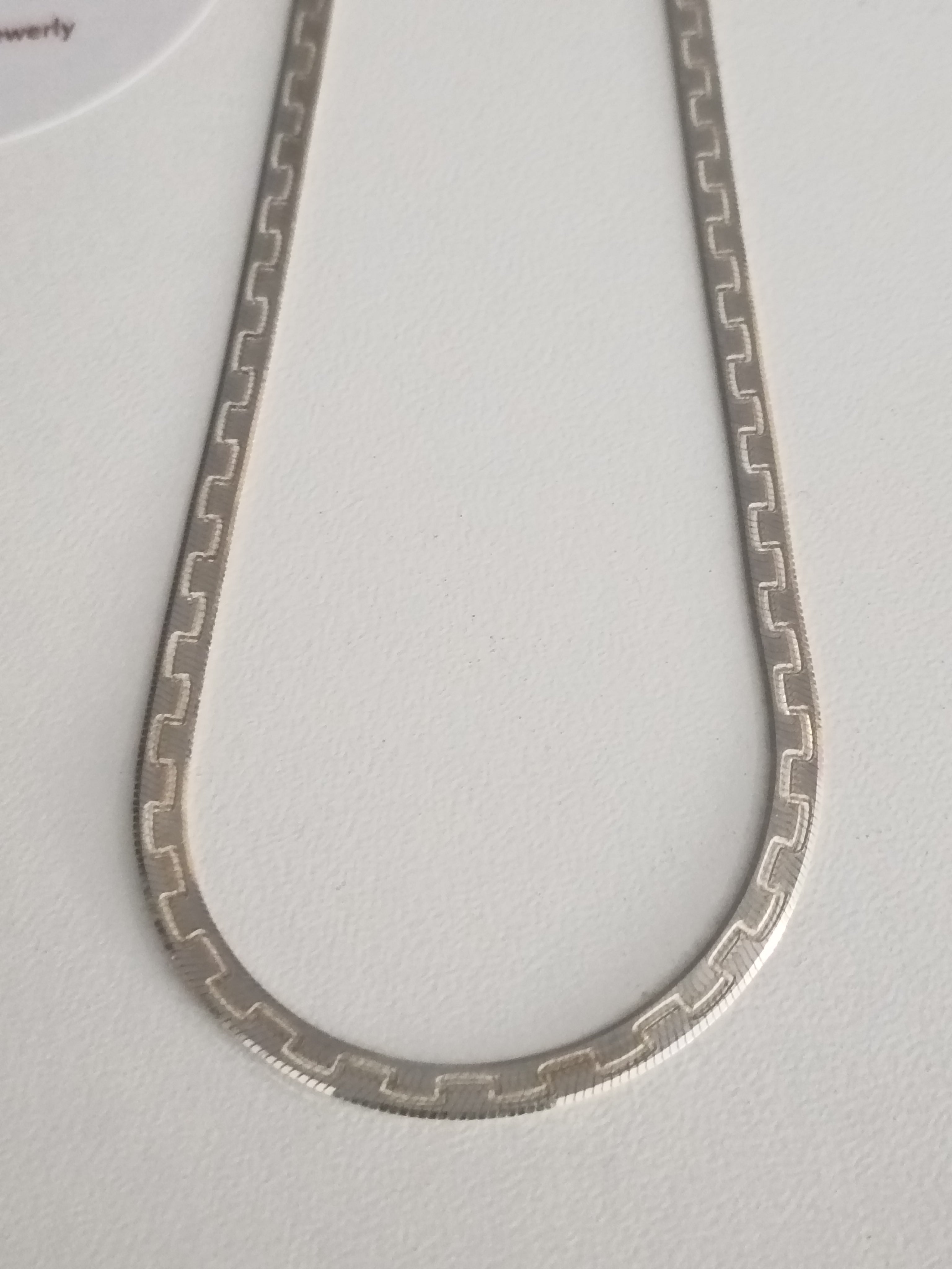 Cadena Plana Estilo Greca en Plata 925