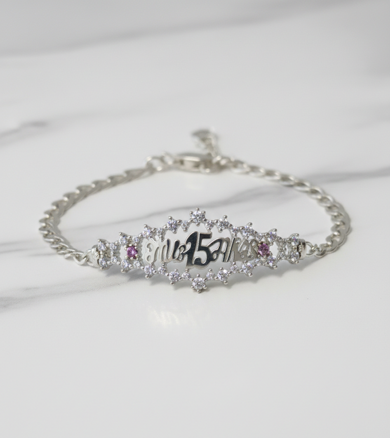 "My 15 Years" Bracelet in 925 Sterling Silver