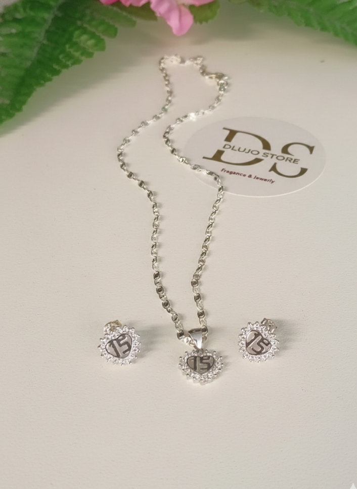 Set de Quinceañera en Plata 925