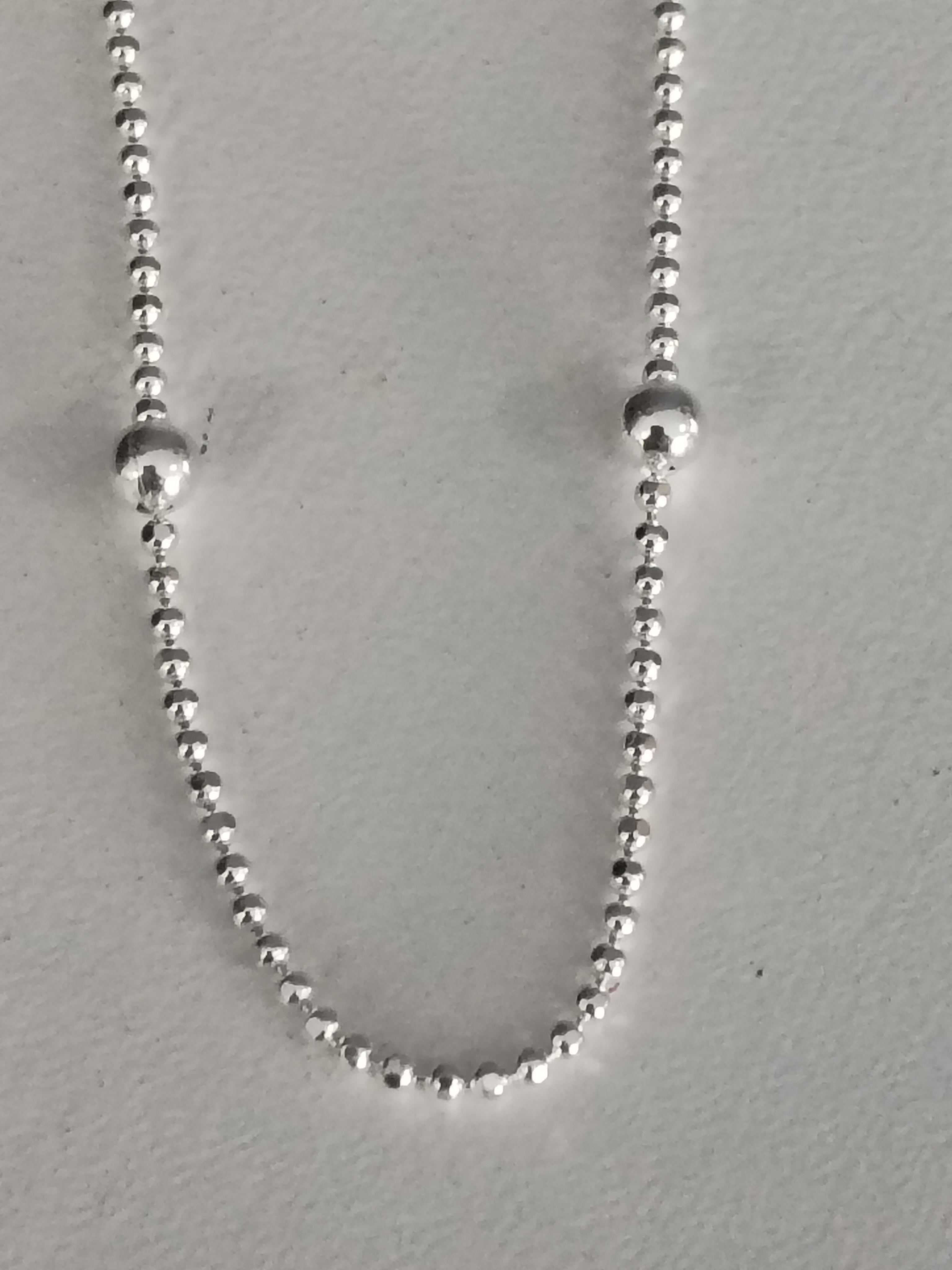 Cadena Liviana de Bolitas en Plata 925