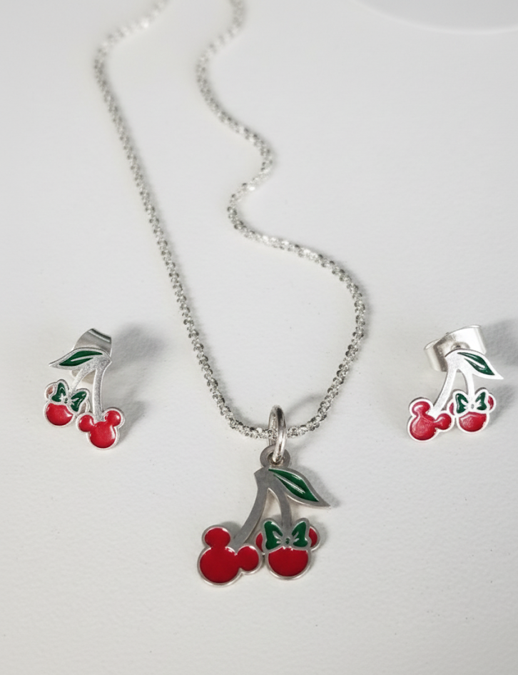 Set de Cerezas en Plata 925