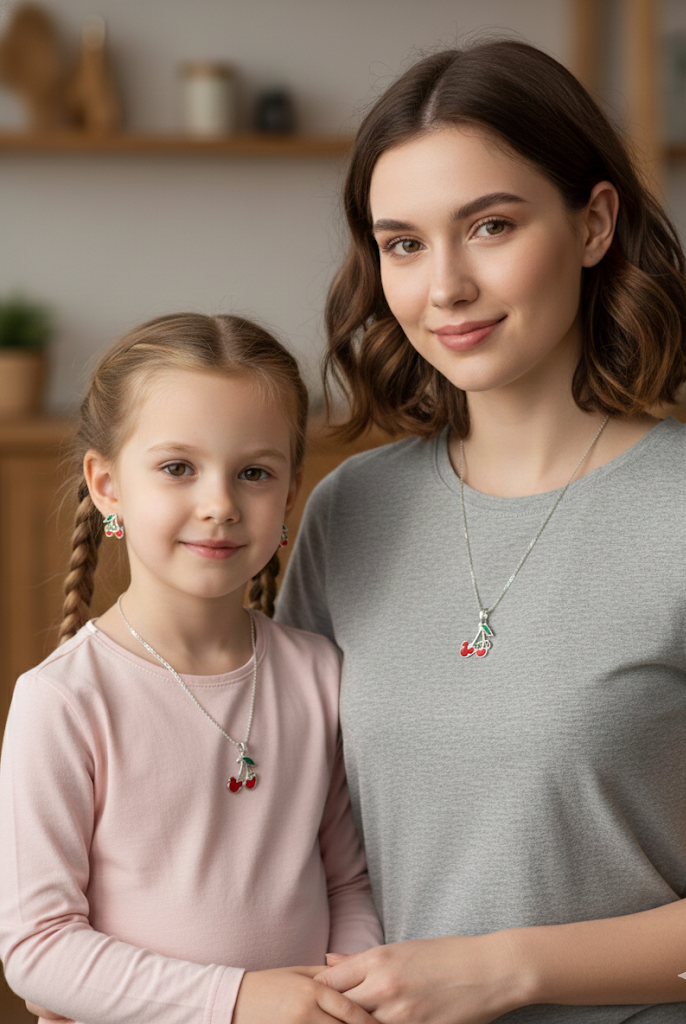 Set de Cerezas en Plata 925