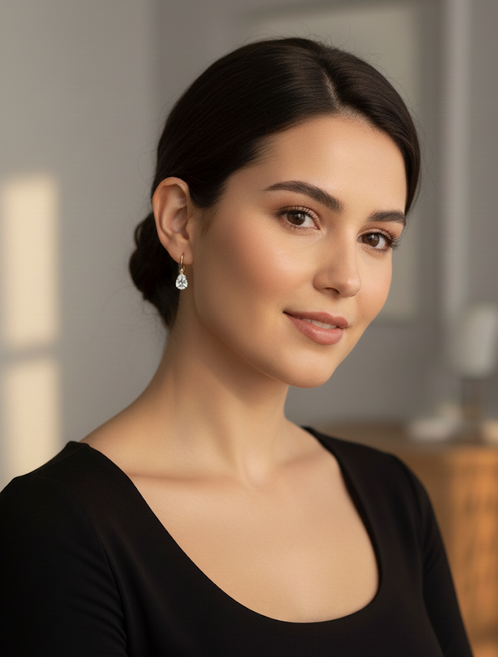 Aretes Colgantes Lágrima en Oro 10K