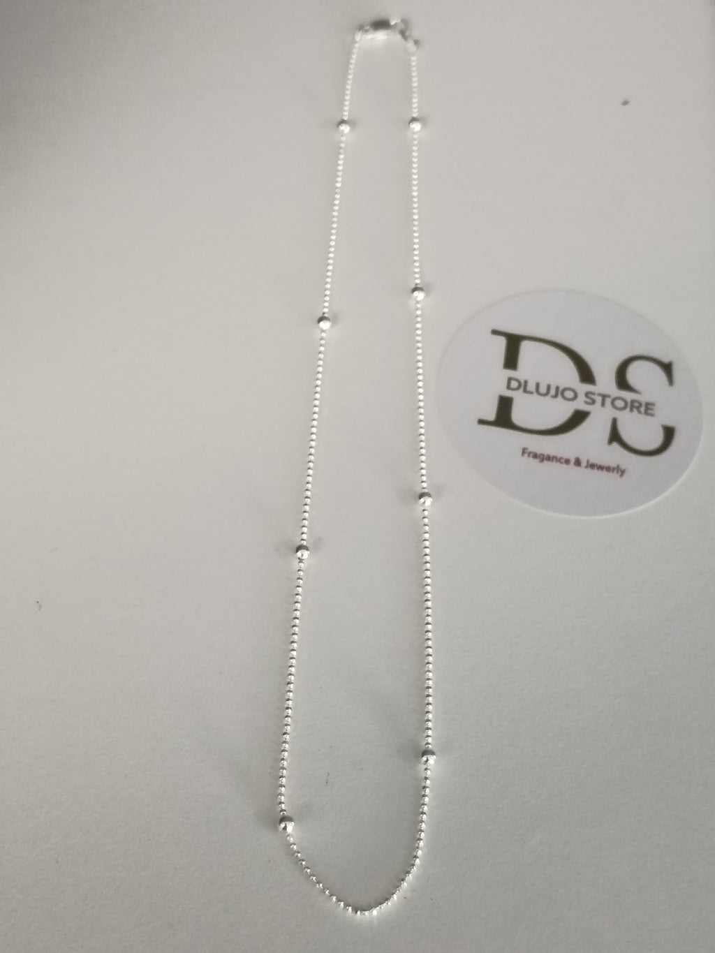 Cadena Liviana de Bolitas en Plata 925