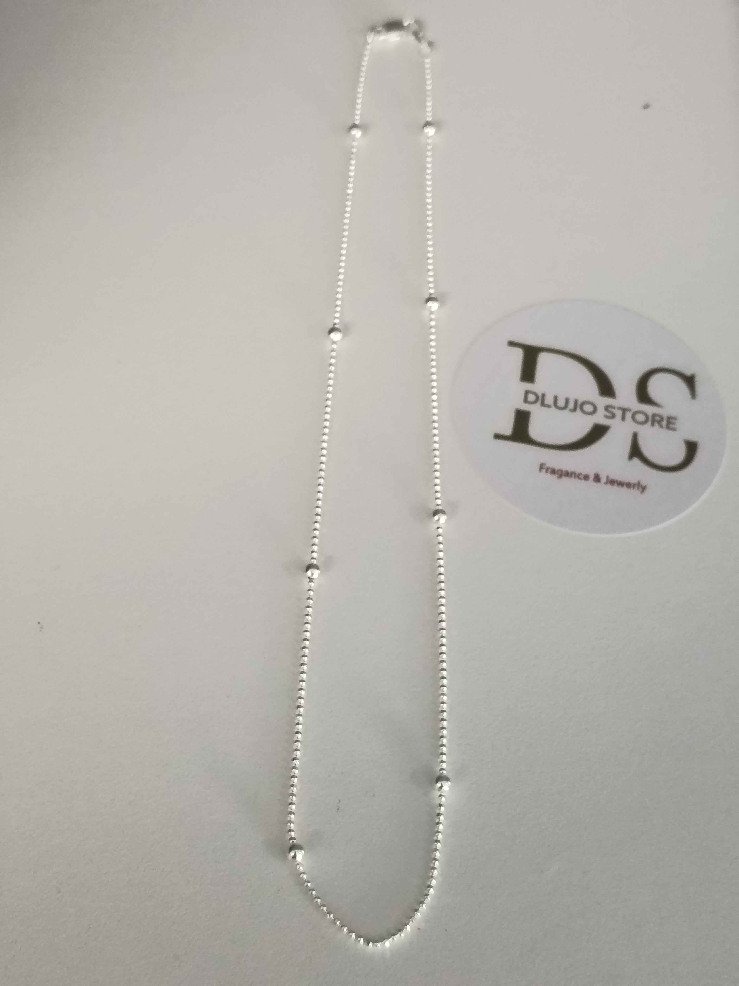 Cadena Liviana de Bolitas en Plata 925