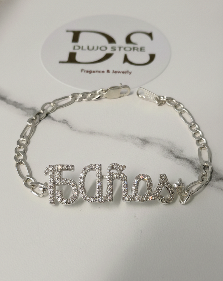 Quinceañera Bracelet “15 Years” in 925 Sterling Silver