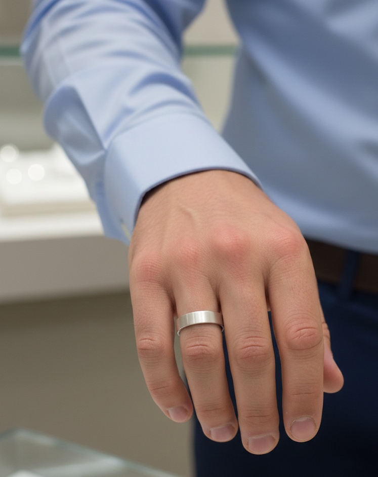 “Urban Premium” Wedding Band in 925 Sterling Silver