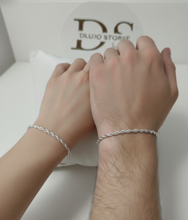 Cord Style Bracelet in 925 Sterling Silver