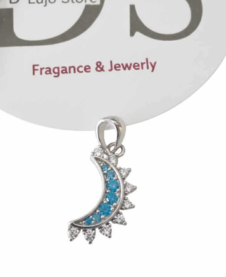 Dije Eclipse de Brillo Luna y Sol en Plata 925