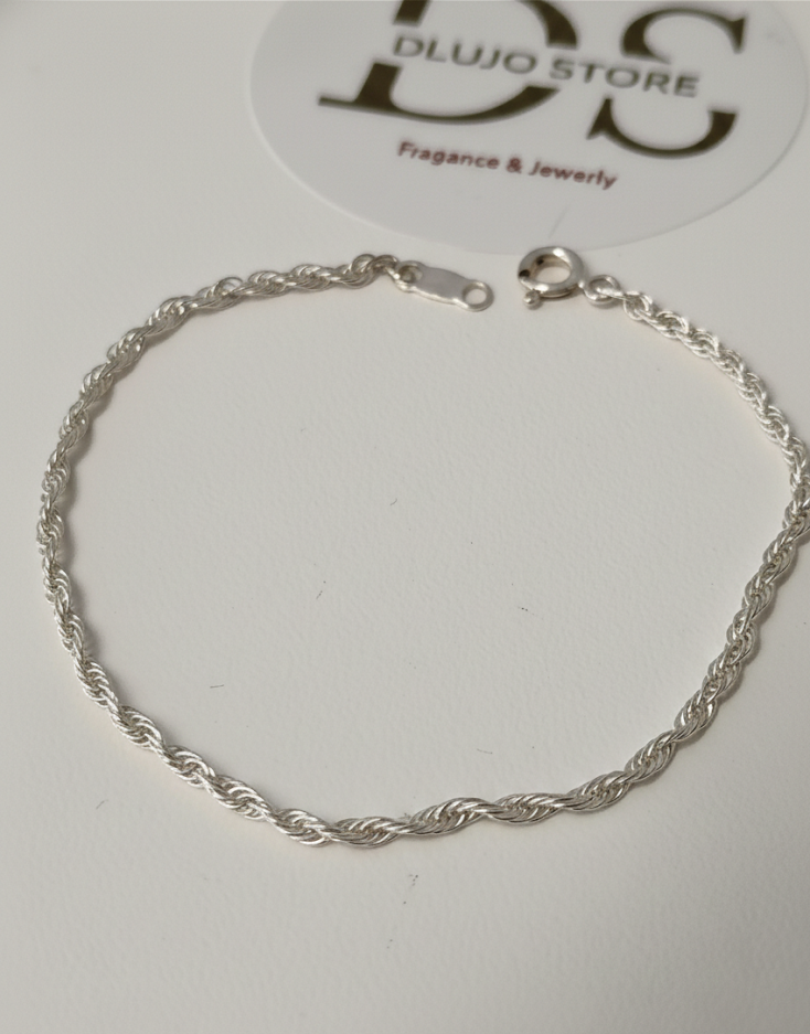 Cord Style Bracelet in 925 Sterling Silver