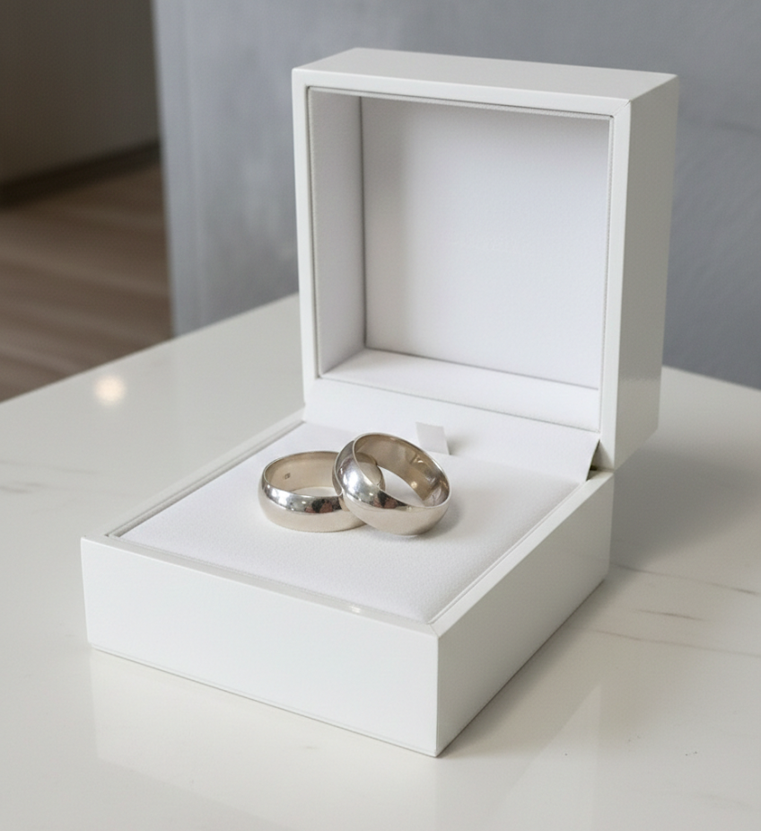 “Essential Duo” Wedding Band in 925 Sterling Silver