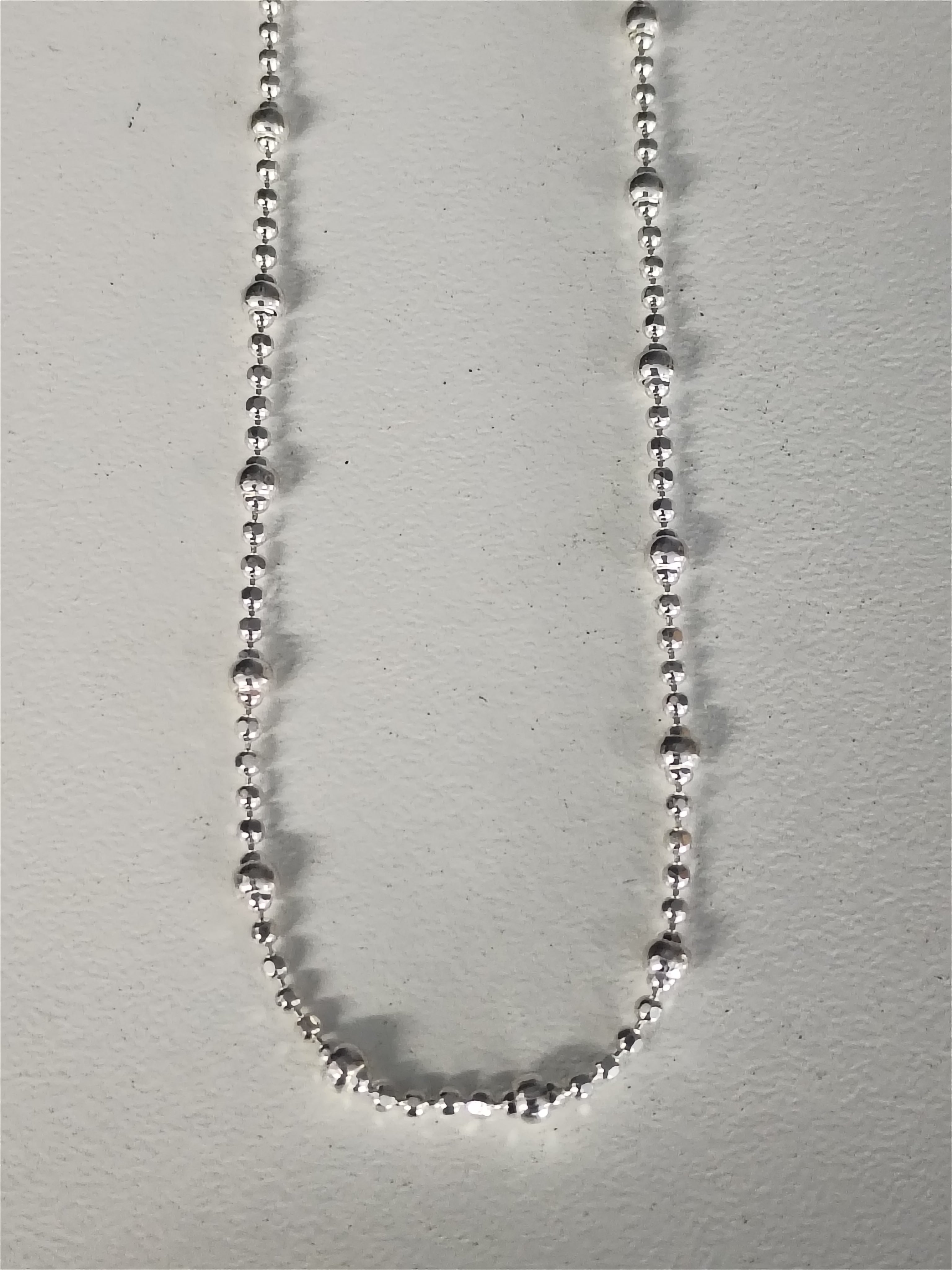 Cadena de Bolitas (Balines) en Plata 925