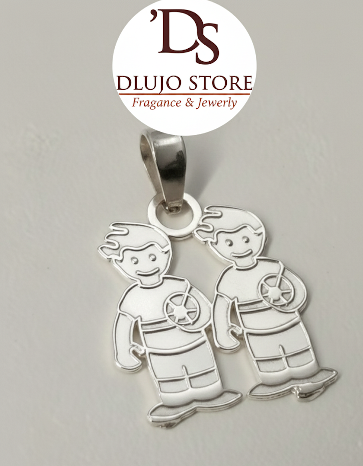 Dije Vínculo Eterno Dos Niños en Plata 925