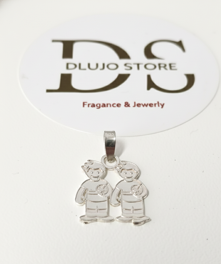 Dije Vínculo Eterno Dos Niños en Plata 925