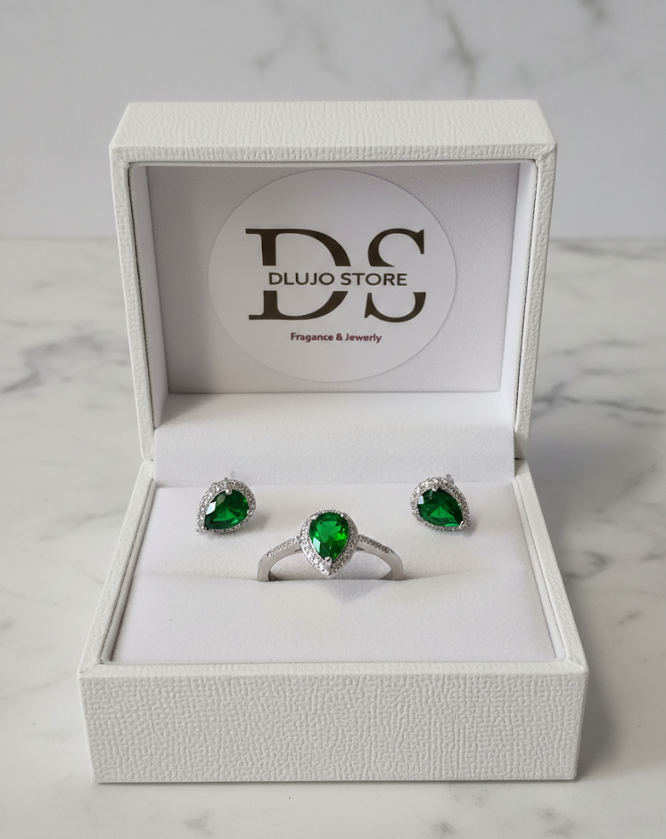 Set “Emerald Queen” en Plata de Ley 925