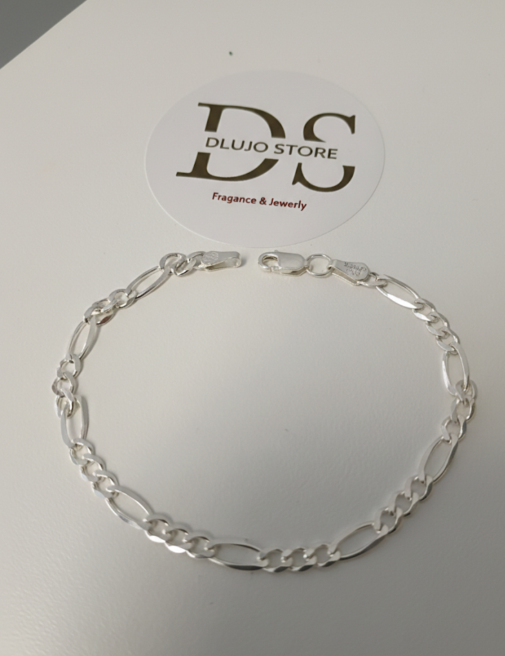 Pulsera Figaro en Plata de Ley 925