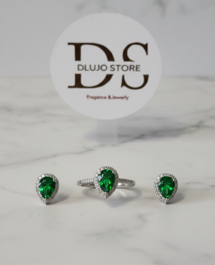 Set “Emerald Queen” en Plata de Ley 925