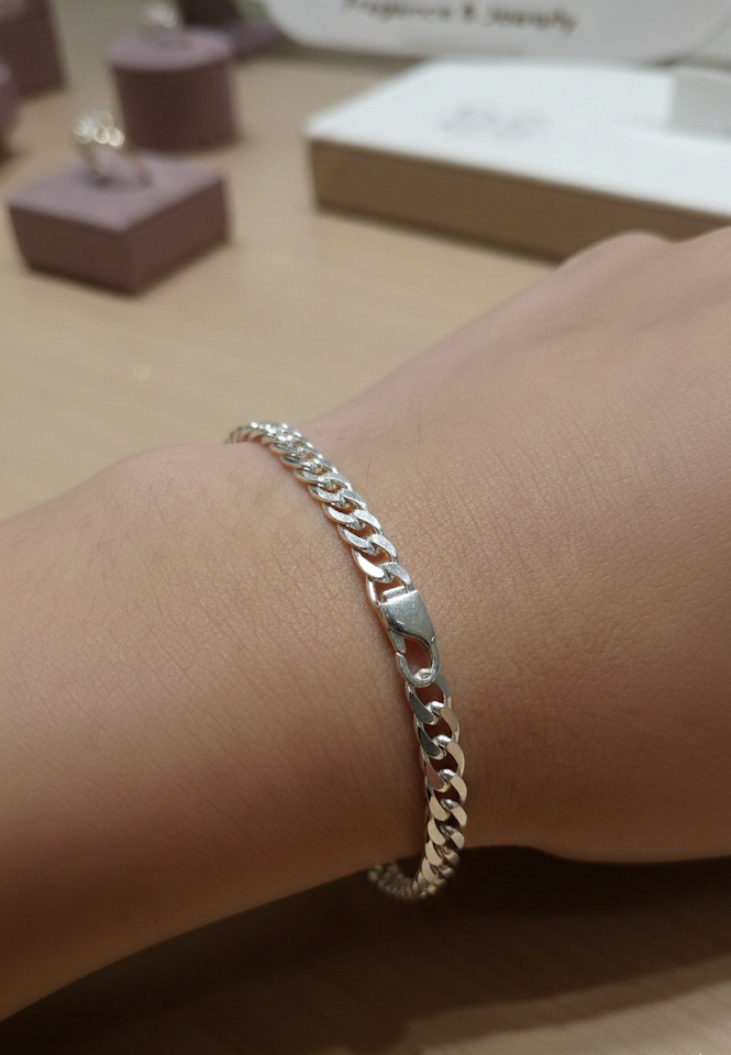 Pulsera Triple Rombo en Plata de Ley 925