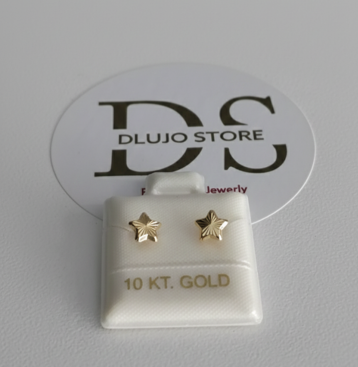 Aretes de Estrella en Oro 10K