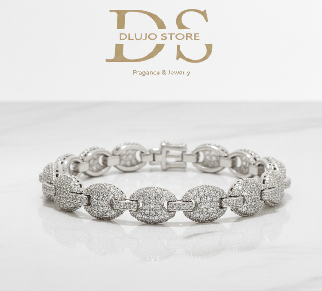 Pulsera Estilo Gucci Crystal en Plata de Ley 925