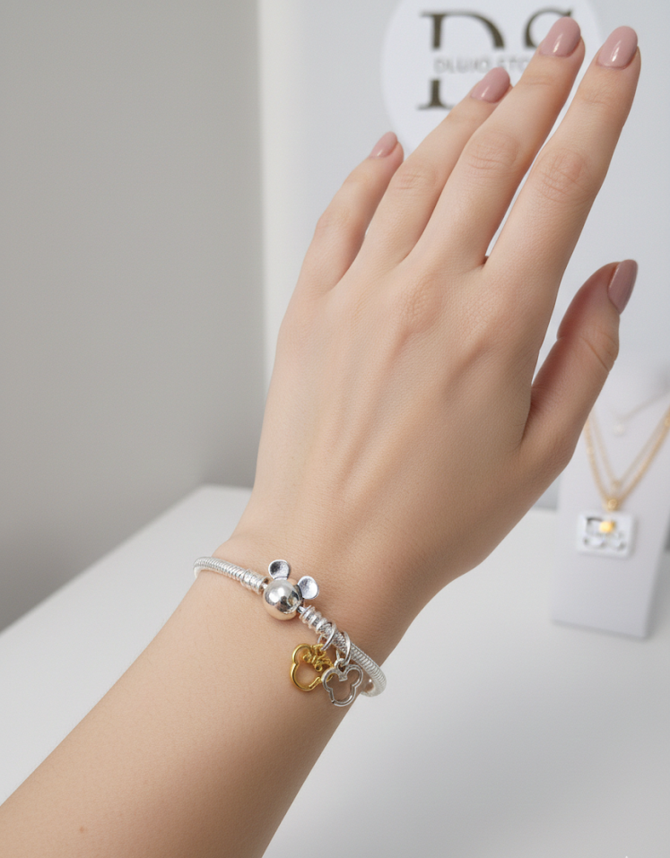 Pulsera Pan “Magical Mouse” en Plata de Ley 925