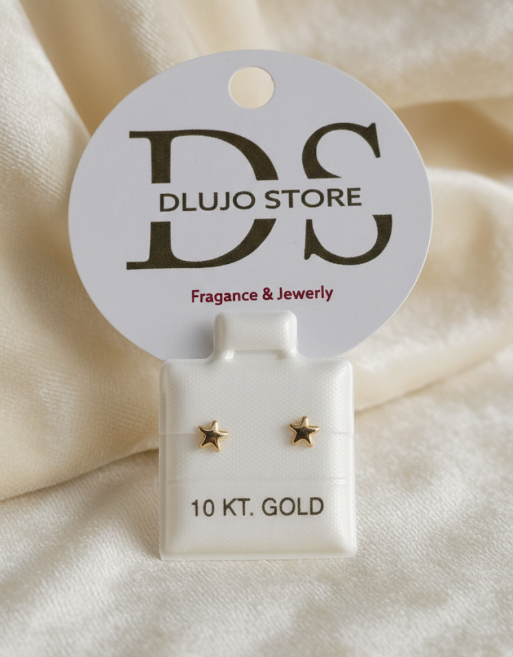 Aretes de Estrella en Oro 10K