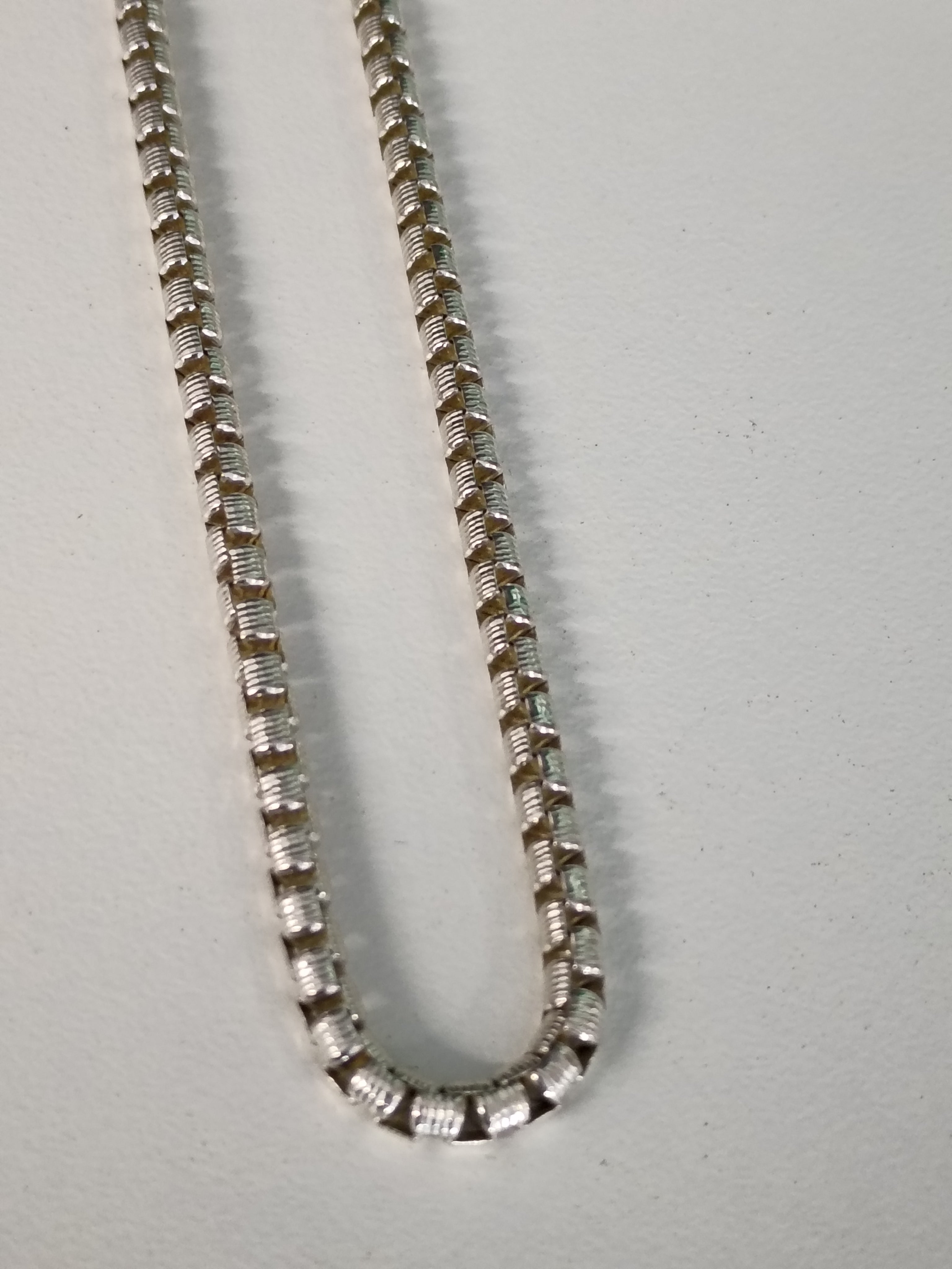 Cadena de Caja Redonda (Veneciana) en Plata 925