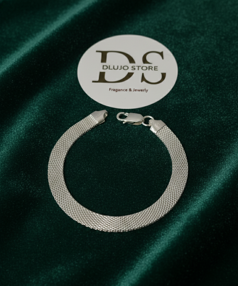 Pulsera Estilo Maya Italiana en Plata de Ley 925