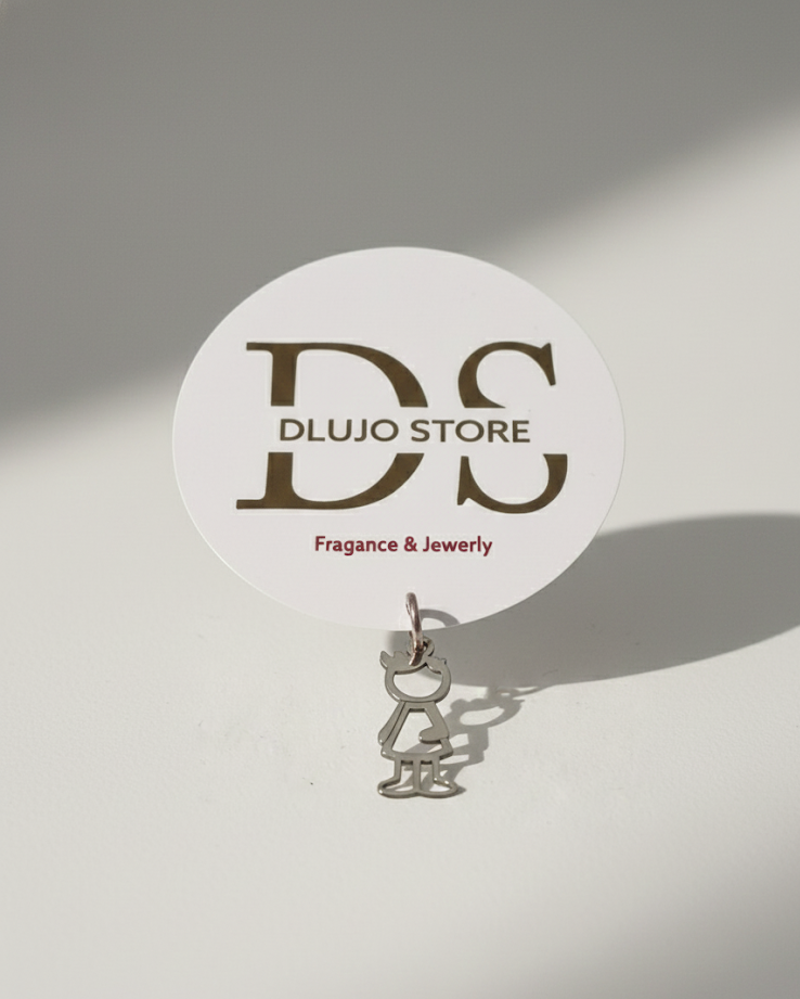 Girl Silhouette Pendant in 925 Sterling Silver