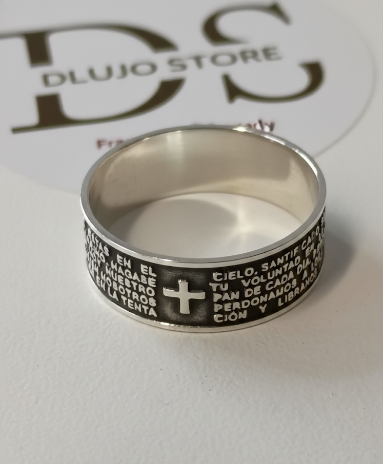 Anillo Oración “Padre Nuestro” en Plata de Ley 925