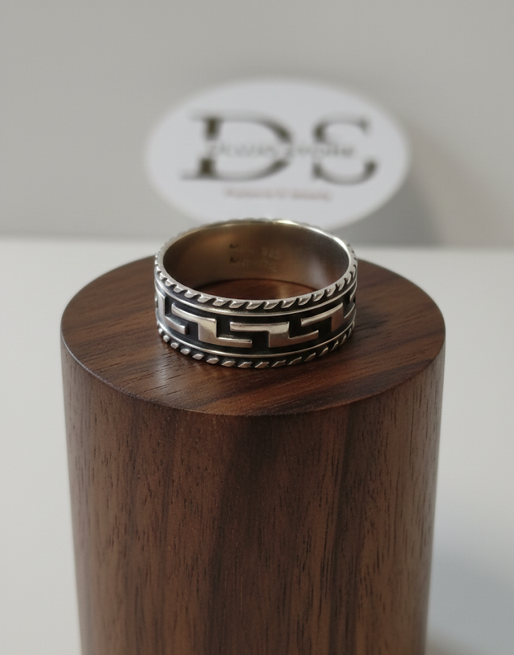 “Urban Greek Braided” Ring in 925 Sterling Silver