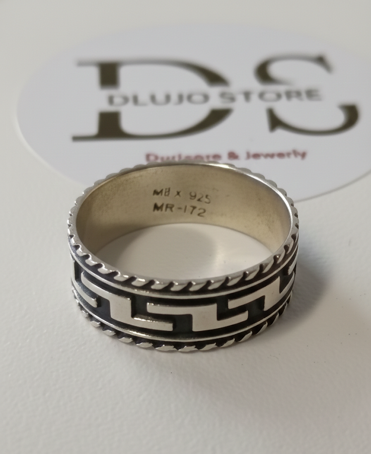 “Urban Greek Braided” Ring in 925 Sterling Silver