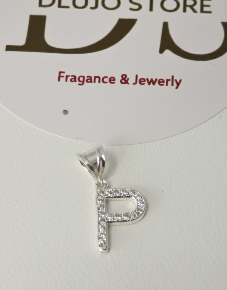 Dije Inicial Letra “P” en Plata de Ley 925