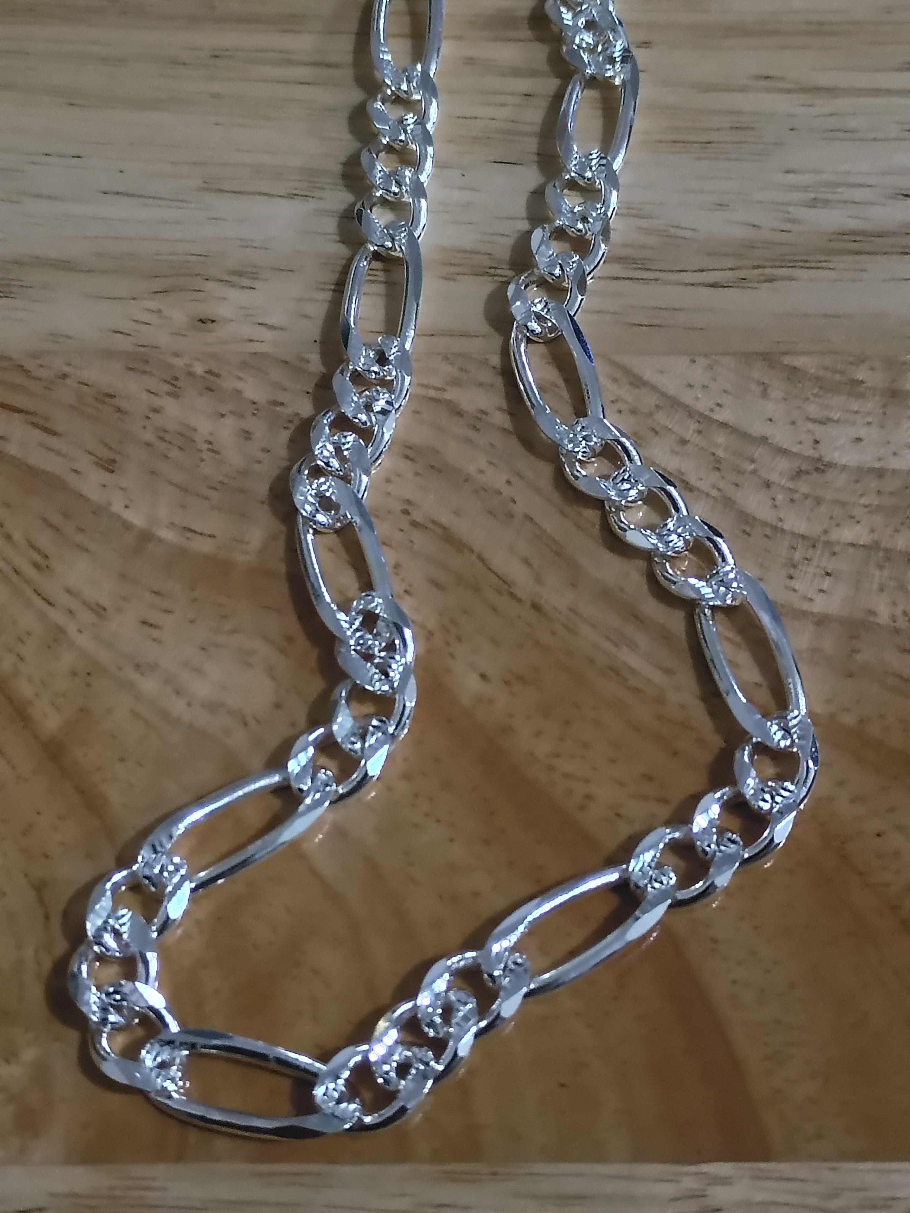 Cadena Fígaro Texturizada en Plata 925